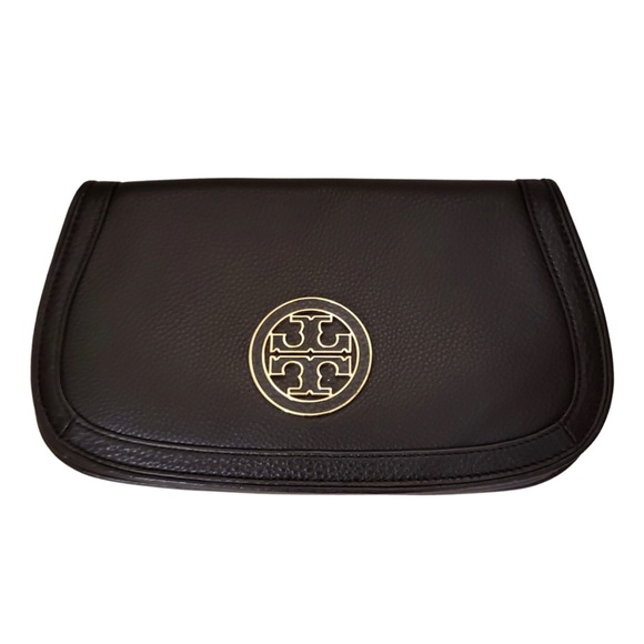 Tory Burch Classic Clutch - black leather and gold straps - very elegant… - Picture 4 of 8